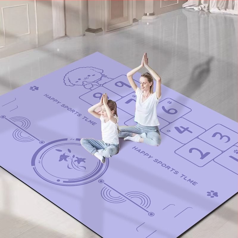 Ματ γιόγκα για δύο, πάχος 6 mm, απορροφητικό κραδασμών, μη υφαντό ύφασμα, γεωμετρικό σχέδιο