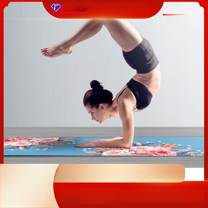 Στρώμα γιόγκα - φυσικός καουτσούκ, ριγέ σχέδιο, πάχος 5 mm, βάρος 3,8 kg, με δυνατότητα προσαρμογής