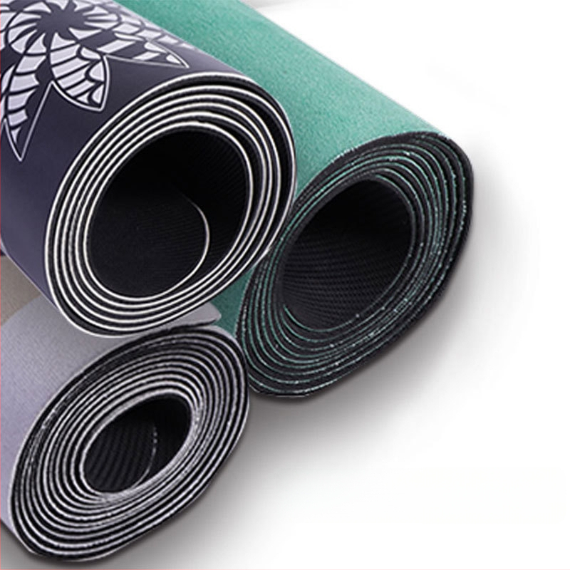 Στρώμα γιόγκα - φυσικός καουτσούκ, ριγέ σχέδιο, πάχος 5 mm, βάρος 3,8 kg, με δυνατότητα προσαρμογής