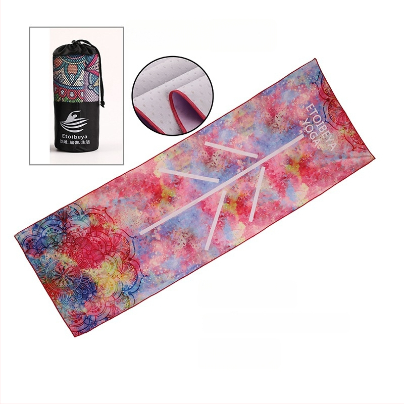 Antislips jogas dvilīt ar punktiem, 88% poliestera / 12% neilona, auduma svars 200 g/m², kopējais svars 280 g, piemērots jogai, āra sportam un pludmale