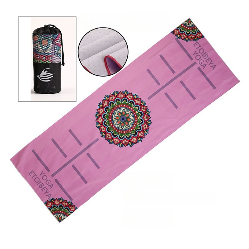 Antislips jogas dvilīt ar punktiem, 88% poliestera / 12% neilona, auduma svars 200 g/m², kopējais svars 280 g, piemērots jogai, āra sportam un pludmale