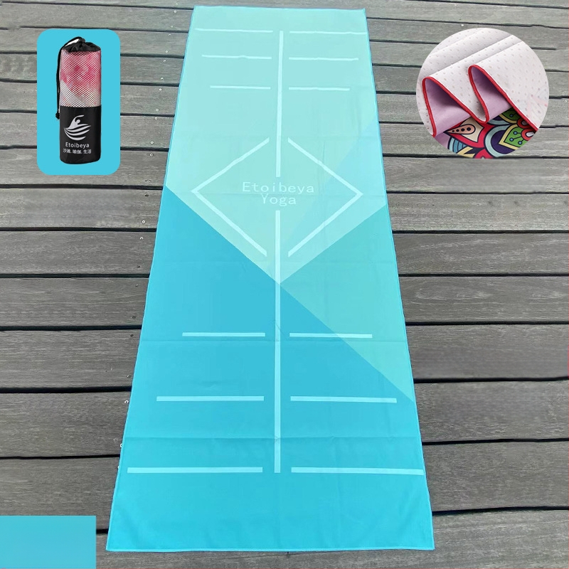 Antislips jogas dvilīt ar punktiem, 88% poliestera / 12% neilona, auduma svars 200 g/m², kopējais svars 280 g, piemērots jogai, āra sportam un pludmale