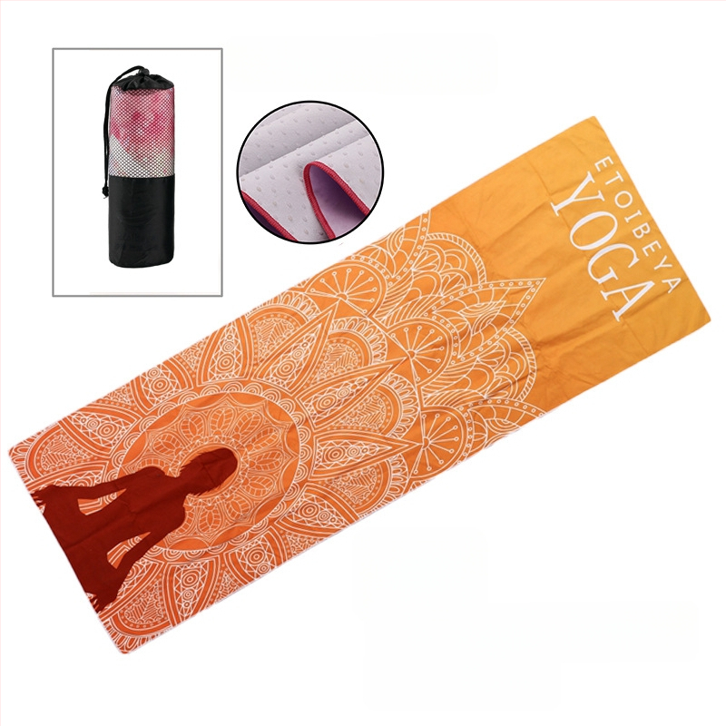 Antislips jogas dvilīt ar punktiem, 88% poliestera / 12% neilona, auduma svars 200 g/m², kopējais svars 280 g, piemērots jogai, āra sportam un pludmale