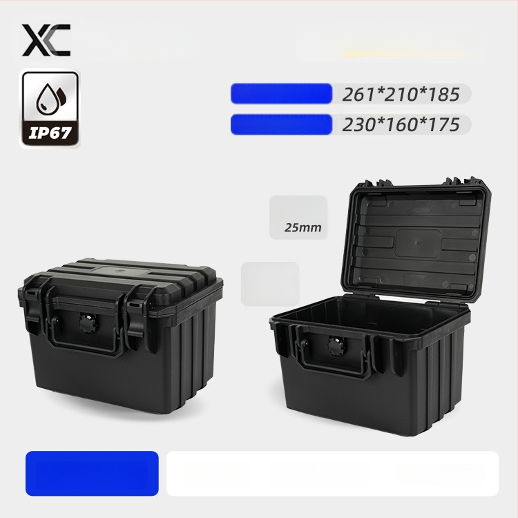 Instrumentu un aprīkojuma aizsargkaste, mitrumizturīga un triecienizturīga, PP materiāls, 40 kg slodze