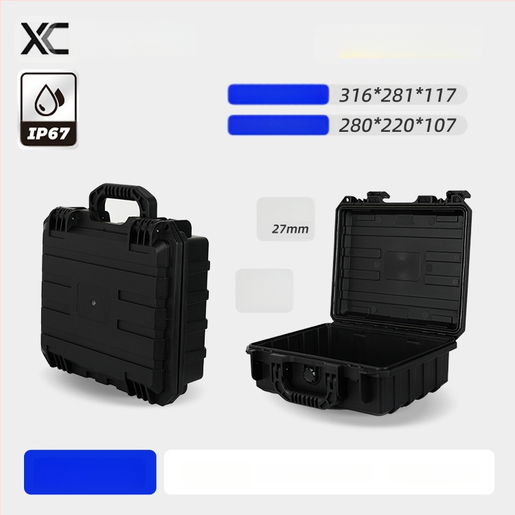 Instrumentu un aprīkojuma aizsargkaste, mitrumizturīga un triecienizturīga, PP materiāls, 40 kg slodze