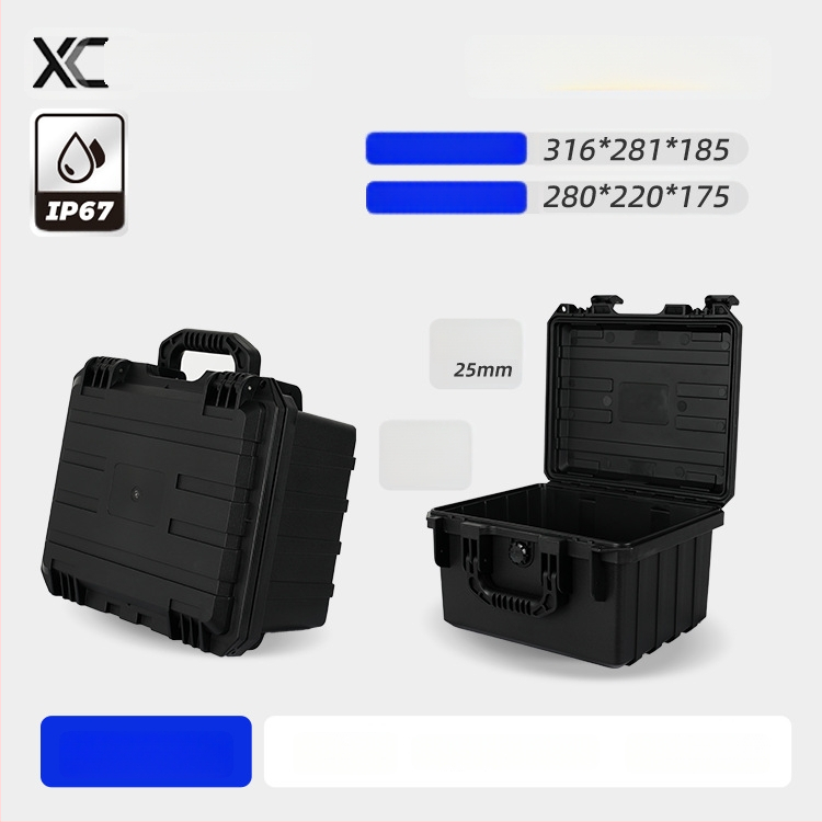 Instrumentu un aprīkojuma aizsargkaste, mitrumizturīga un triecienizturīga, PP materiāls, 40 kg slodze