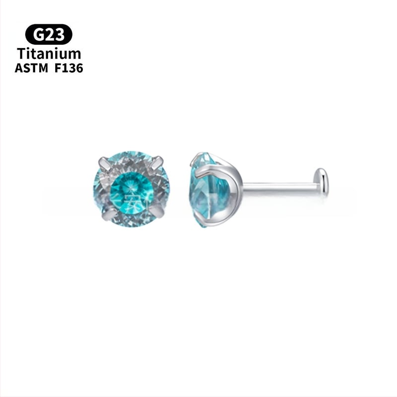 Ausies smeigtukas iš F136 titano lydinio – gradientinis paukščių lizdo dizainas, 5A cirkonas kristalas, vidinis sriegis