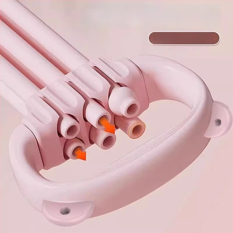 Regulējama pretestības lente muguras trenēšanai un plecu atvēršanai, mājas fitnesam un jogai; ABS materiāls; plaukstas satvēriena spēka trenēšanas ierīce