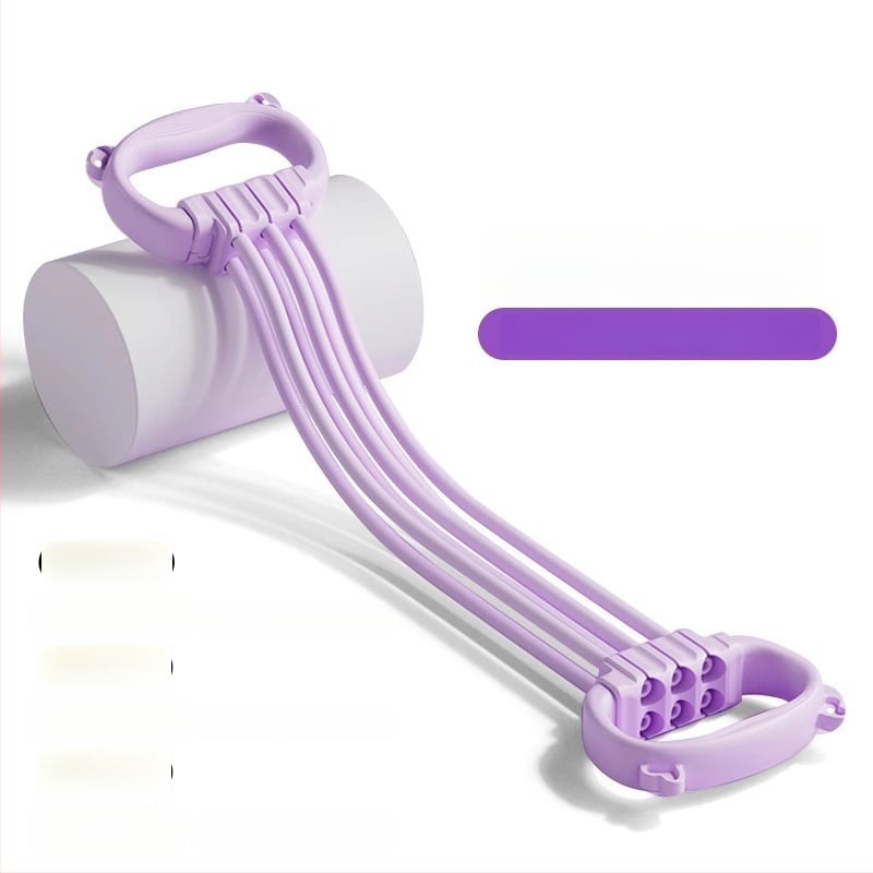 Regulējama pretestības lente muguras trenēšanai un plecu atvēršanai, mājas fitnesam un jogai; ABS materiāls; plaukstas satvēriena spēka trenēšanas ierīce