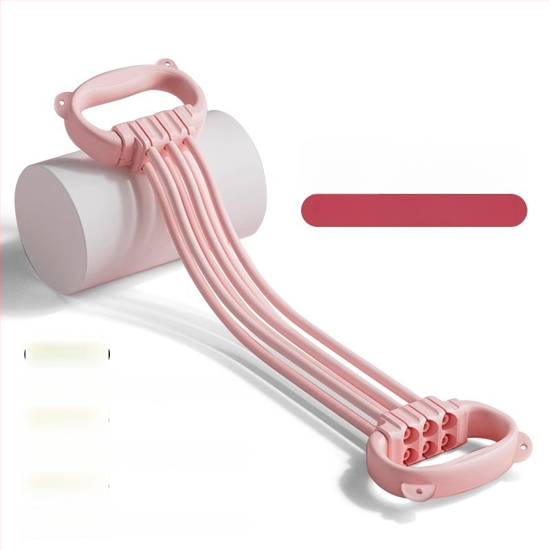 Regulējama pretestības lente muguras trenēšanai un plecu atvēršanai, mājas fitnesam un jogai; ABS materiāls; plaukstas satvēriena spēka trenēšanas ierīce