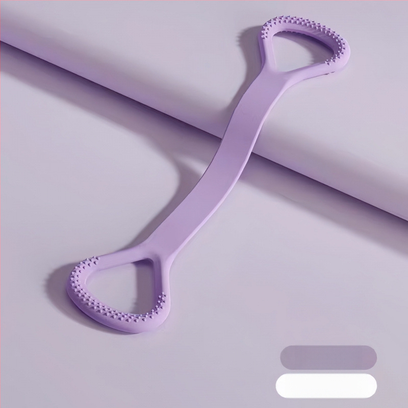 Regulējama pretestības lente muguras trenēšanai un plecu atvēršanai, mājas fitnesam un jogai; ABS materiāls; plaukstas satvēriena spēka trenēšanas ierīce