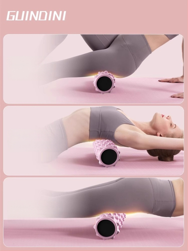 Putų volelis jogai su šilko gėlių medžiaga – raumenų atsipalaidavimas ir kojų masažas