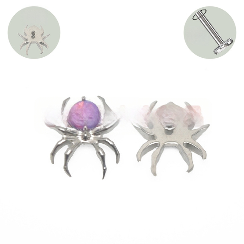 Titano lydinio pirsingo juvelerija su cirkonijų įdėklu, unisex dizainas, Princesės serija