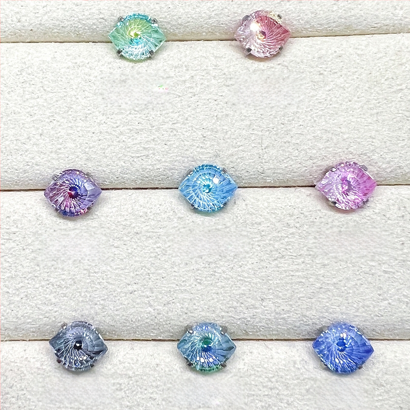 Titano lydinio piercing papuošalai – akis formos dizainas: velnio akis, šėtono akis ir sūkuriu akis su cirkoniu 5A (F136); deimantinė apdirbimas, unisex, nišinį stilių