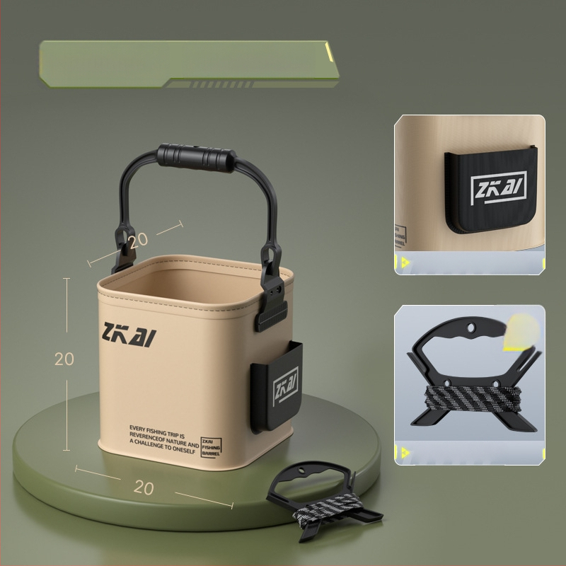 Antel EVA Αναδιπλούμενος, Αδιάβροχος Κουβάς για Ζωντανά Ψάρια – Φορητό Εξωτερικό Κουτί Ψαρέματος