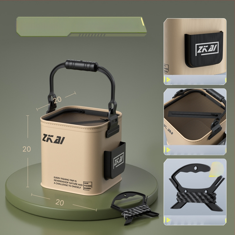 Antel EVA Αναδιπλούμενος, Αδιάβροχος Κουβάς για Ζωντανά Ψάρια – Φορητό Εξωτερικό Κουτί Ψαρέματος