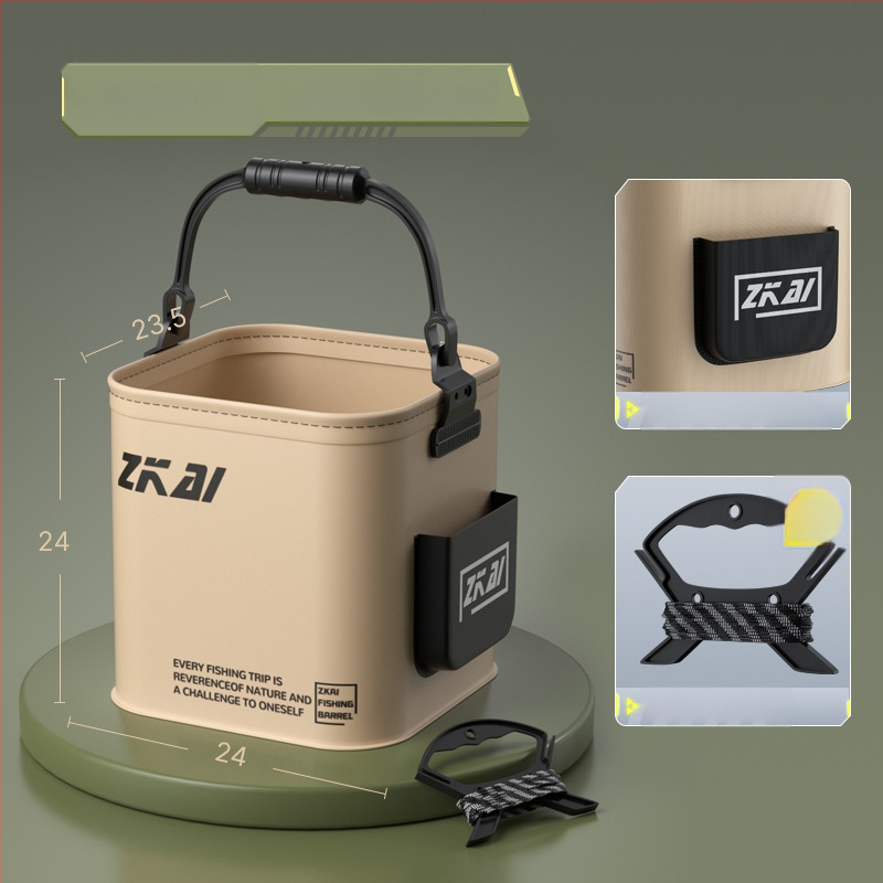 Antel EVA Αναδιπλούμενος, Αδιάβροχος Κουβάς για Ζωντανά Ψάρια – Φορητό Εξωτερικό Κουτί Ψαρέματος