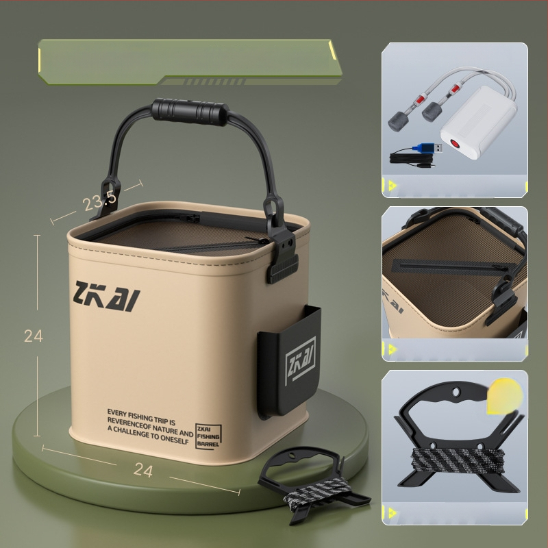 Antel EVA Αναδιπλούμενος, Αδιάβροχος Κουβάς για Ζωντανά Ψάρια – Φορητό Εξωτερικό Κουτί Ψαρέματος