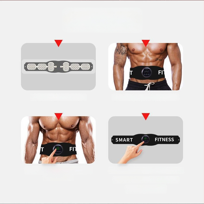 Тренажор за коремни мускули за дома с осем-пакетен дизайн, неразгъваем, марка Unique, за семейна употреба