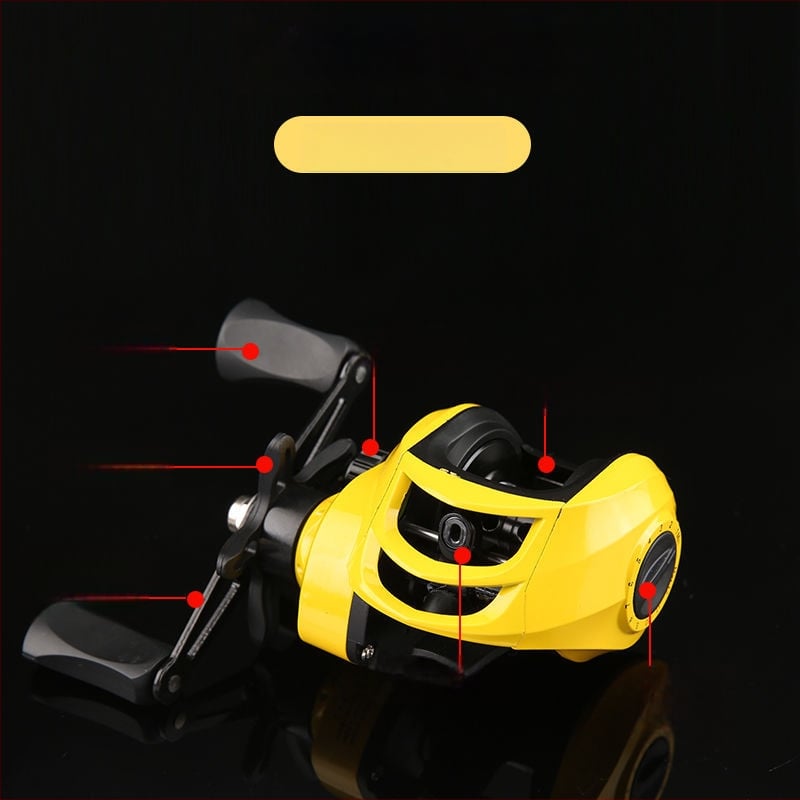 Μακαροπεριστροφική ρόδα ψαρέματος με κεντρομαγνητικό διπλό σύστημα φρένων, μακρινή ρίψη, προστασία από θραύση της γραμμής, σχεδίαση με μικροάξονα