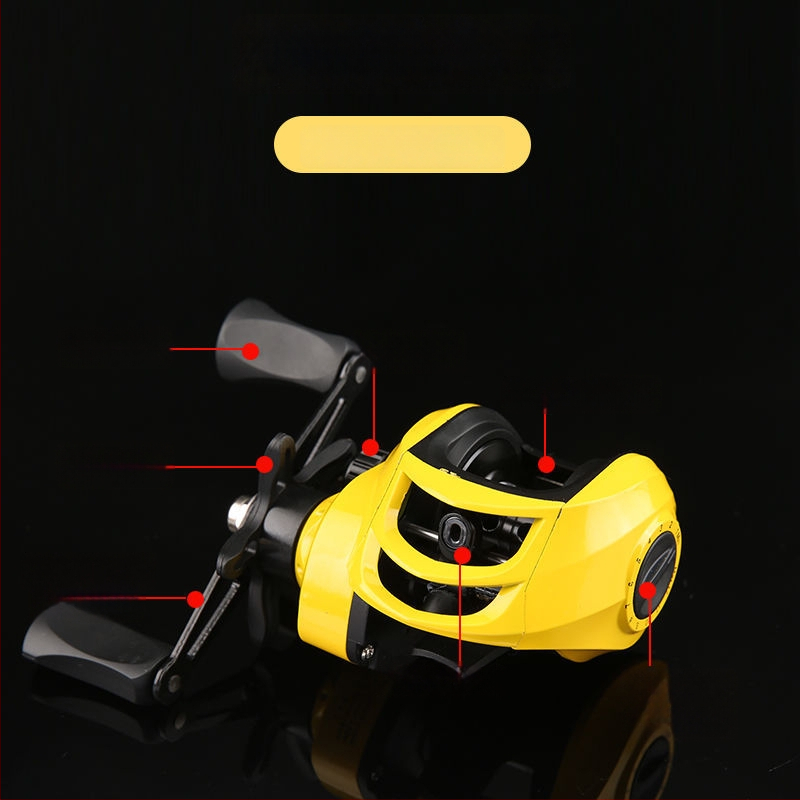 Μακαροπεριστροφική ρόδα ψαρέματος με κεντρομαγνητικό διπλό σύστημα φρένων, μακρινή ρίψη, προστασία από θραύση της γραμμής, σχεδίαση με μικροάξονα