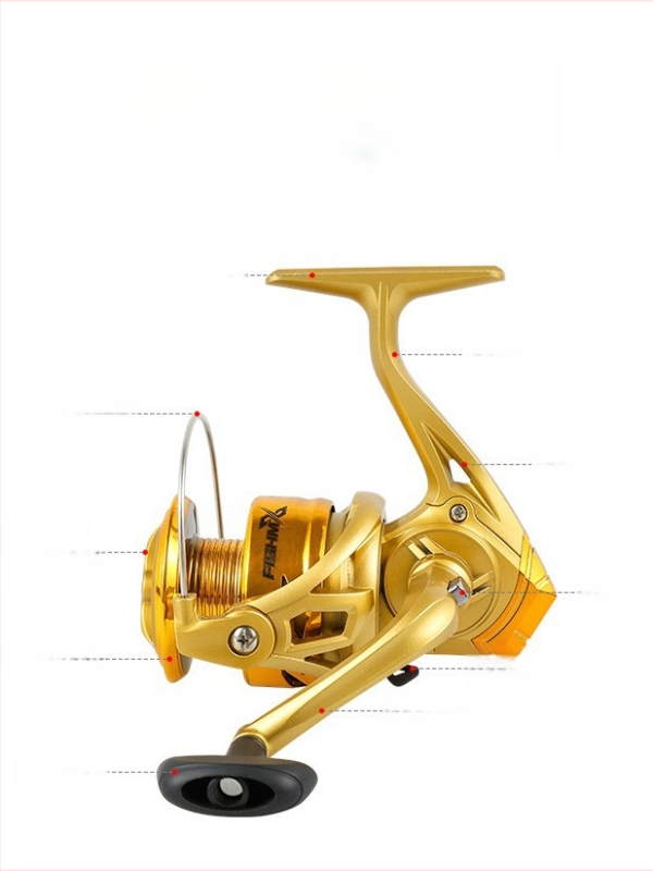 Fishmx σπίνερ ρελέ με πλήρη μεταλλική κατασκευή, εξαιρετικά ομαλή λειτουργία, ελαφριά κατασκευή, ηλεκτροπλατιωμένο κεφάλι