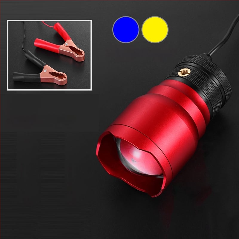 Išorinis žvejybos LED žibintas, aliuminio lydinio korpusas, 200–500 m nuotolis, kinetinės energijos tiekimas, Fisherman's Treasure