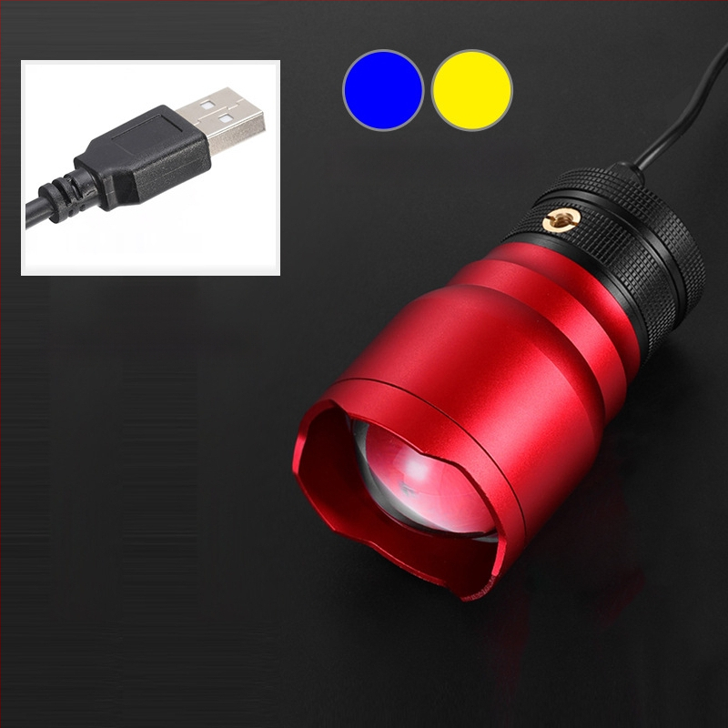 Išorinis žvejybos LED žibintas, aliuminio lydinio korpusas, 200–500 m nuotolis, kinetinės energijos tiekimas, Fisherman's Treasure