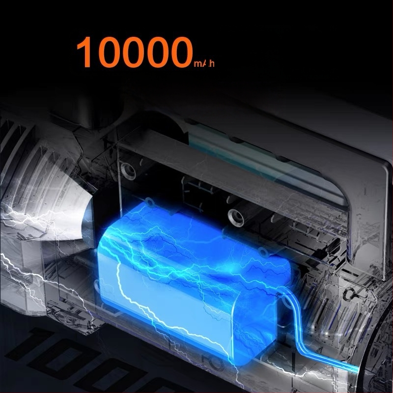 Kang Ming KM2698 KM2697 KM2706 įkraunamas LED prožektorius, 50W, 10000mAh, nuotolis iki 500 m, tinka žygiams ir stovyklavimui