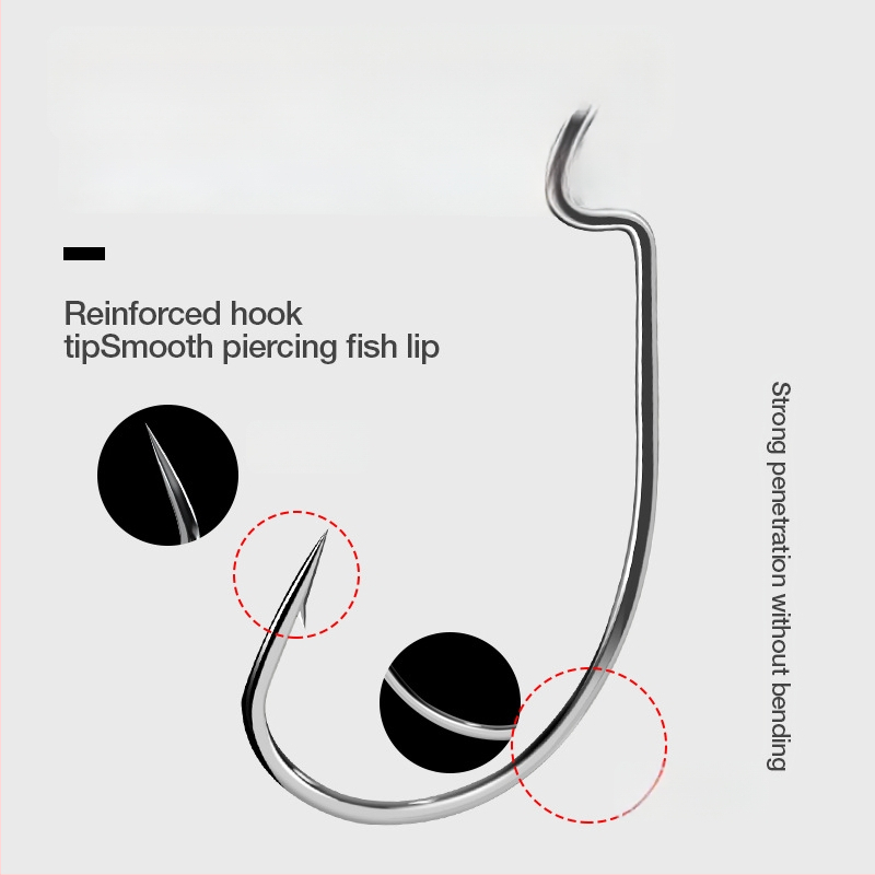 Crank āķis ar plašu vēderu bassam — 1 gab., makšķerēšanai straumēs, upēs, ezeros, jūras krastā, laivā un klintīs