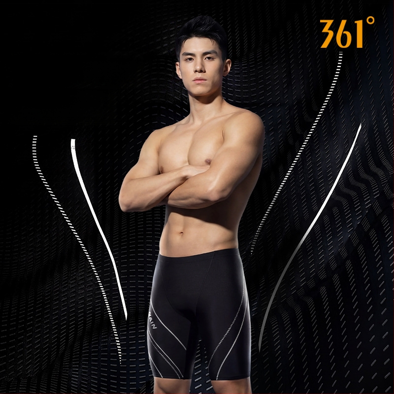 361° Vīriešu sacensību peldkostīms, 3 daļu komplekts ar cepuri un brillēm, poliesters