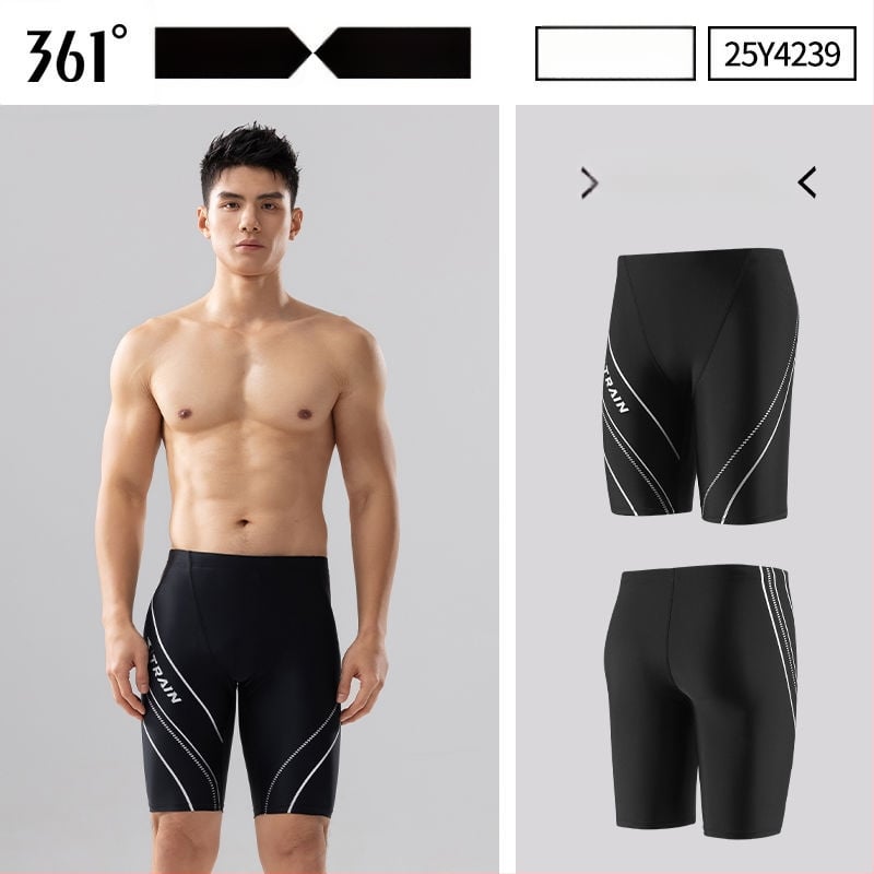 361° Vīriešu sacensību peldkostīms, 3 daļu komplekts ar cepuri un brillēm, poliesters