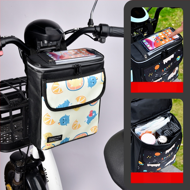 Raybeen τσάντα κρεμαστή για ηλεκτρικά οχήματα, 5,8 L χωρητικότητας, TPU και Oxford ύφασμα, τσάντα ποδηλάτου