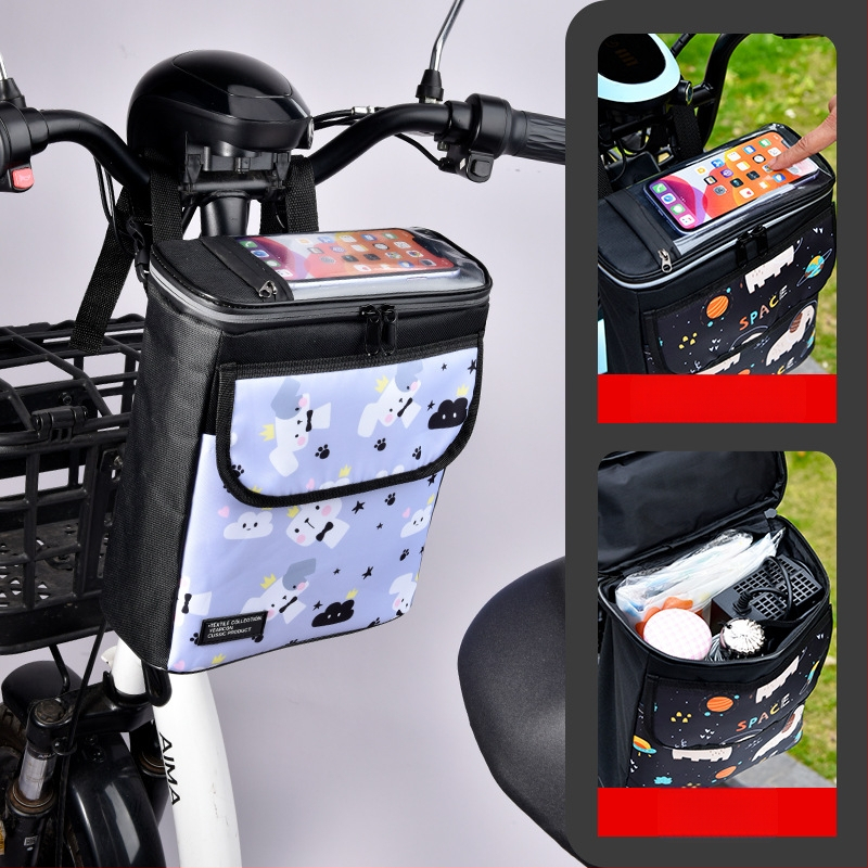 Raybeen τσάντα κρεμαστή για ηλεκτρικά οχήματα, 5,8 L χωρητικότητας, TPU και Oxford ύφασμα, τσάντα ποδηλάτου