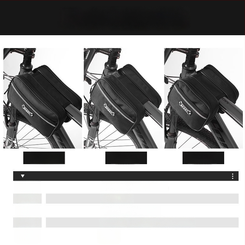 Τσαντα frame ποδηλάτου για βουνό/δρομικό με θήκη κινητού στον άνω σωλήνα και θήκη σέλας