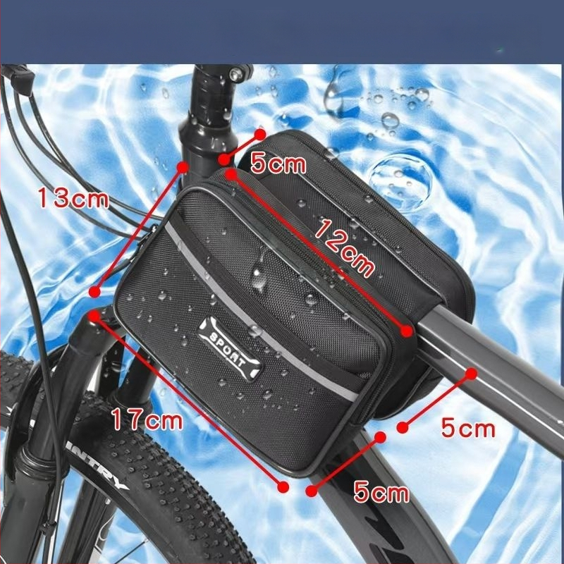 Τσαντα frame ποδηλάτου για βουνό/δρομικό με θήκη κινητού στον άνω σωλήνα και θήκη σέλας