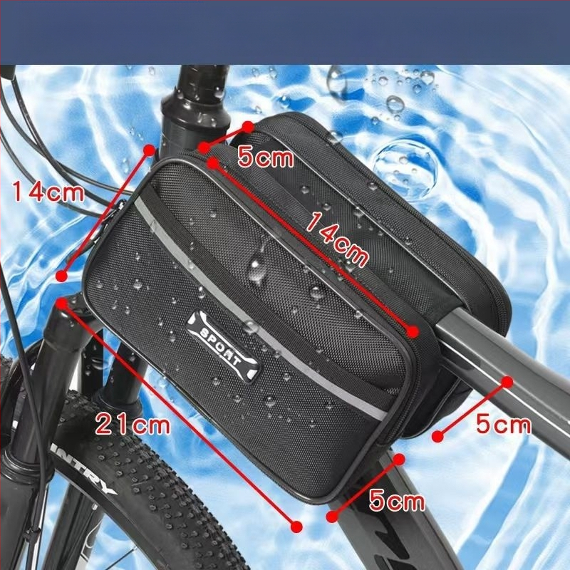 Τσαντα frame ποδηλάτου για βουνό/δρομικό με θήκη κινητού στον άνω σωλήνα και θήκη σέλας