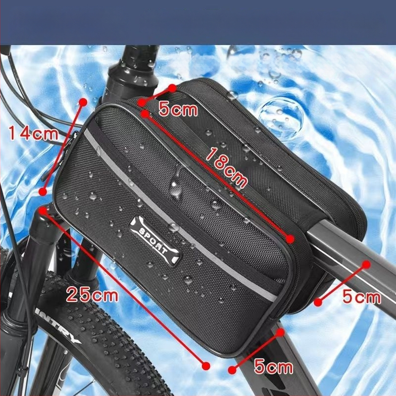 Τσαντα frame ποδηλάτου για βουνό/δρομικό με θήκη κινητού στον άνω σωλήνα και θήκη σέλας