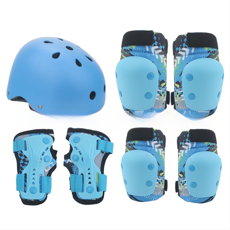 Σετ προστατευτικού εξοπλισμού για παιδιά πατινάζ – κράνος, προστασίες αγκώνα, γόνατος και παλάμης; επένδυση από αφρό; 30 τεμάχια