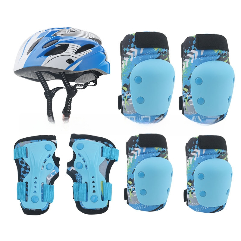 Σετ προστατευτικού εξοπλισμού για παιδιά πατινάζ – κράνος, προστασίες αγκώνα, γόνατος και παλάμης; επένδυση από αφρό; 30 τεμάχια