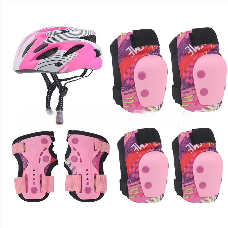 Σετ προστατευτικού εξοπλισμού για παιδιά πατινάζ – κράνος, προστασίες αγκώνα, γόνατος και παλάμης; επένδυση από αφρό; 30 τεμάχια