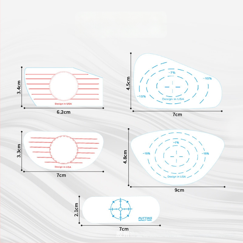 Γκολφ Αυτοκόλλητα Κρούσης – Εργαλείο Πρακτικής Θέσης Χτυπήματος (Wood, Iron, Putter) – Υλικό: Αυτοκόλλητο; Αξεσουάρ Γκολφ