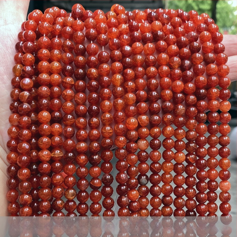 6A kvalitete agat kuglice s uzorkom zmaja, kružne kuglice, za DIY nakit, moderan stil