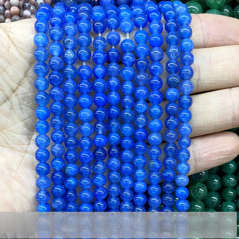 6A kvalitete agat kuglice s uzorkom zmaja, kružne kuglice, za DIY nakit, moderan stil