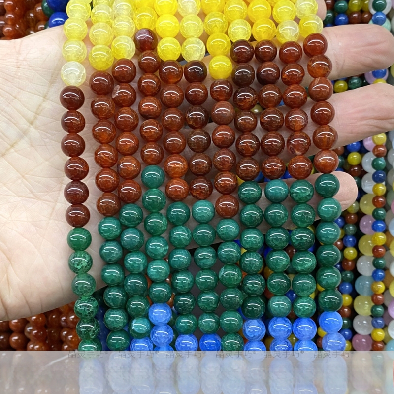 6A kvalitete agat kuglice s uzorkom zmaja, kružne kuglice, za DIY nakit, moderan stil