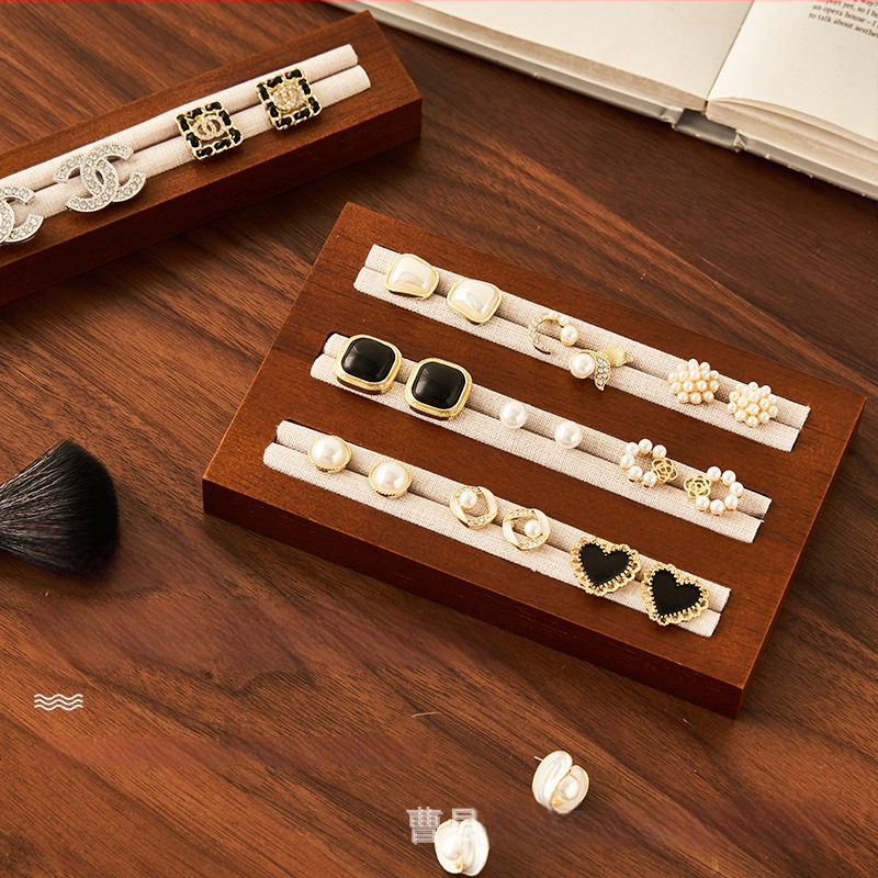 Medinis papuošalų laikiklis retro stiliuje, stalinis vieno aukšto laikiklis žiedams ir apyrankėms, daugiafunkcinis saugojimas