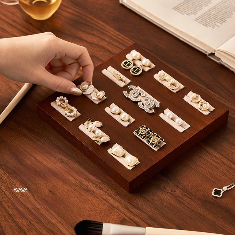 Medinis papuošalų laikiklis retro stiliuje, stalinis vieno aukšto laikiklis žiedams ir apyrankėms, daugiafunkcinis saugojimas