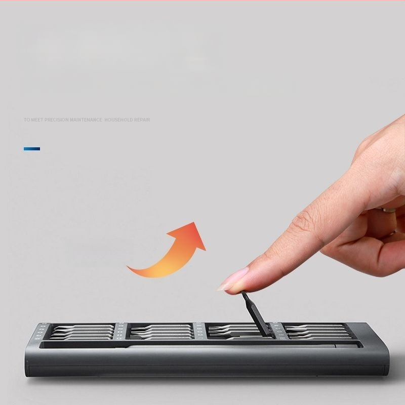 Set odvijača 24-u 1 s preciznim bitovima, magnetskim vrhovima, S2 alatni čelik, težina 230 g