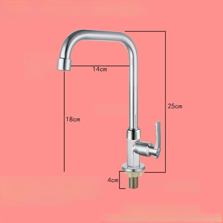 Virtuvės plautuvės čiaupas - sieninis montavimas, tik šaltas vanduo, vertikalus sukimas; varinis korpusas, varinis vožtuvo šerdis, 20 mm vožtuvo lizdas