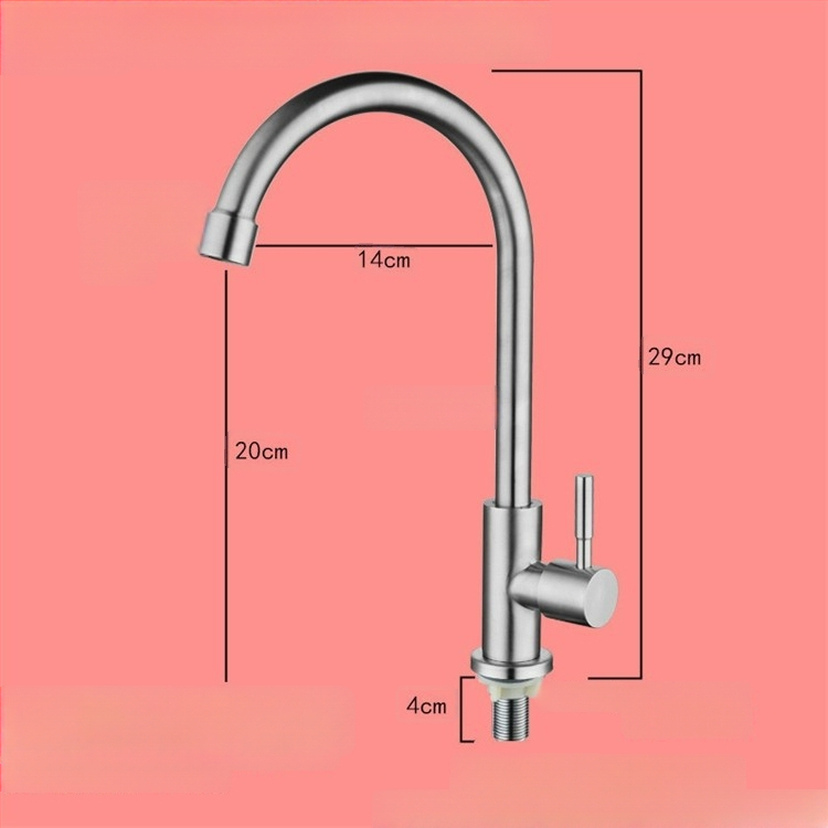 Virtuvės plautuvės čiaupas - sieninis montavimas, tik šaltas vanduo, vertikalus sukimas; varinis korpusas, varinis vožtuvo šerdis, 20 mm vožtuvo lizdas